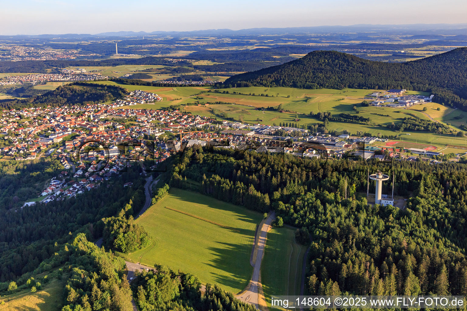 Vue aérienne de Vue de la ville depuis l'est à Gosheim dans le département Bade-Wurtemberg, Allemagne