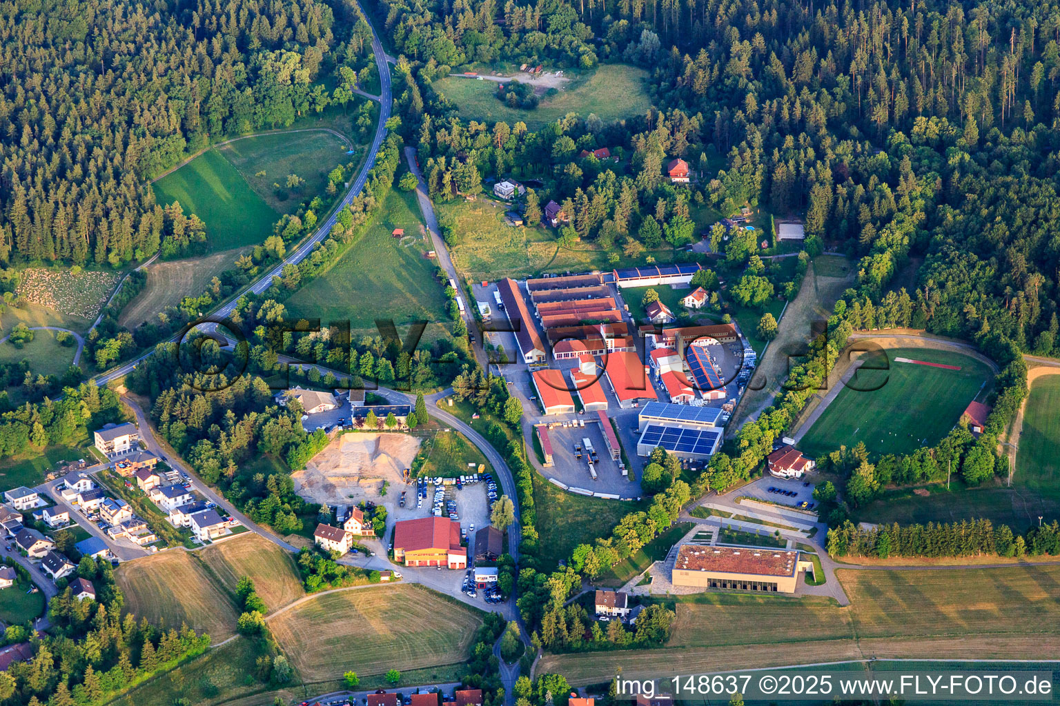 Vue aérienne de Beilharz Haus GmbH à Vöhringen dans le département Bade-Wurtemberg, Allemagne