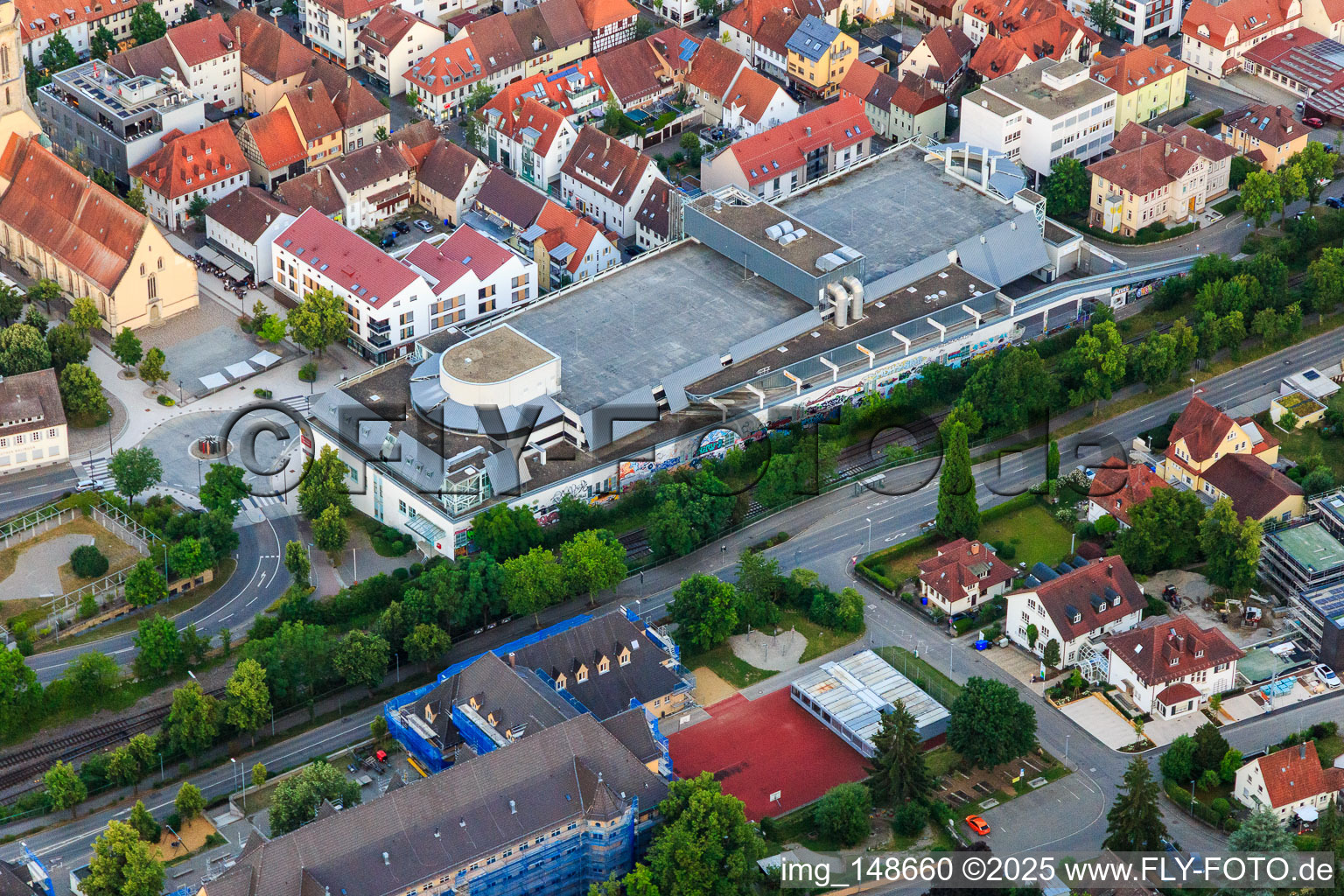 Vue aérienne de MODEPARK RÖTHER Balingen dans le centre-ville Balingen à Balingen dans le département Bade-Wurtemberg, Allemagne