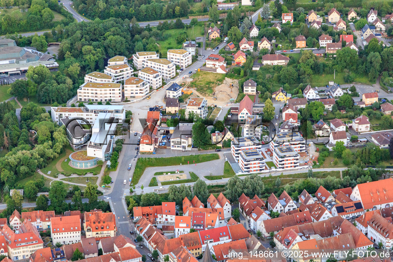 Vue aérienne de Stingstraße avec agence pour l'emploi Balingen à Balingen dans le département Bade-Wurtemberg, Allemagne