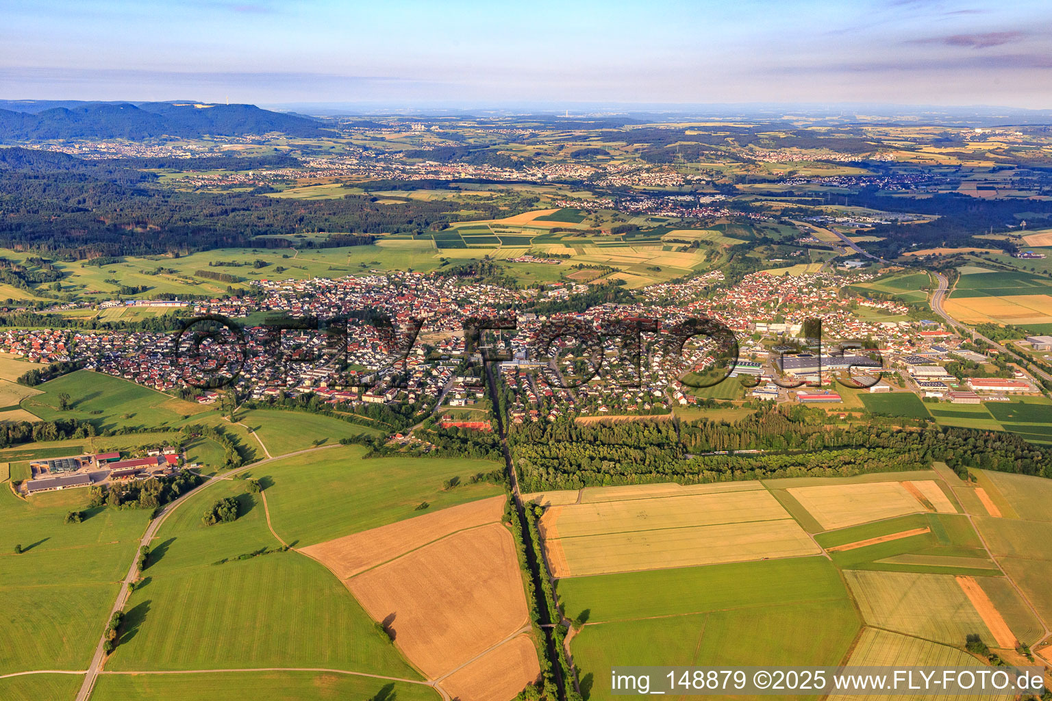 Vue aérienne de Vue de la ville depuis le nord-est à Bisingen dans le département Bade-Wurtemberg, Allemagne