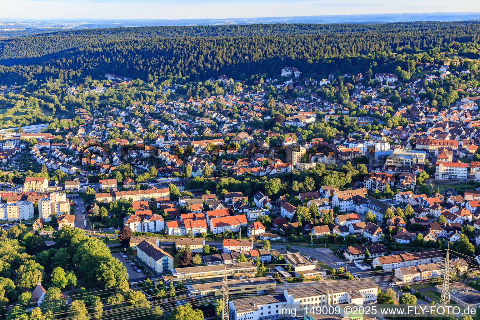 Vue aérienne de Rue King William à Freudenstadt dans le département Bade-Wurtemberg, Allemagne