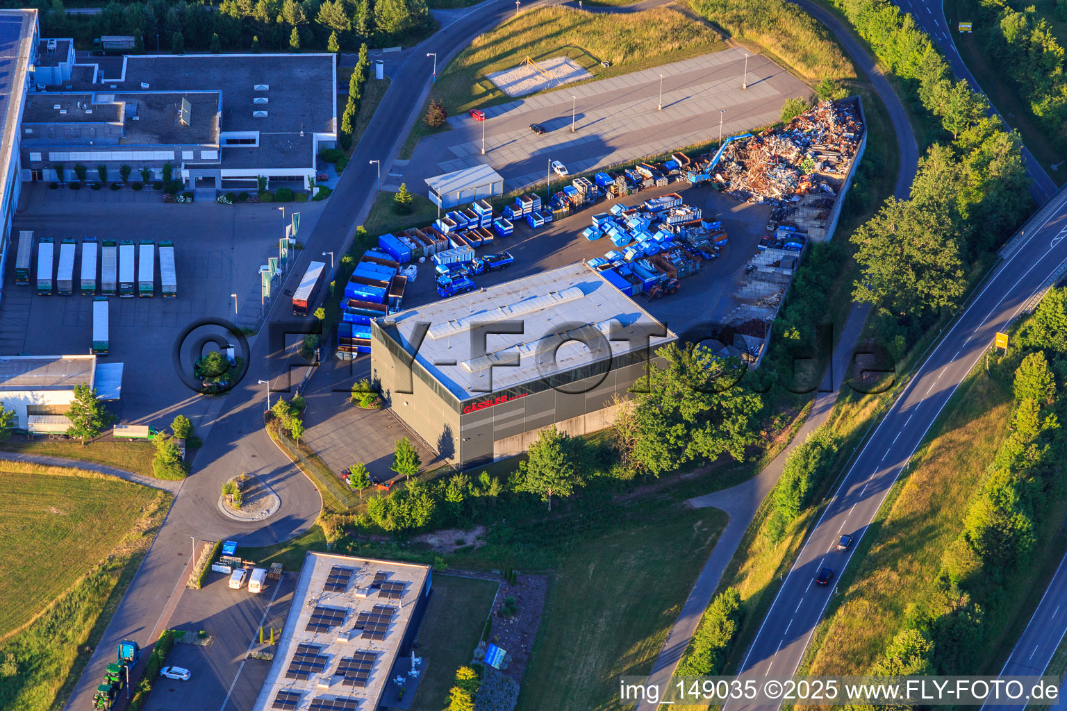 Vue aérienne de Gässler Recycling GmbH & Co. KG à Dornstetten dans le département Bade-Wurtemberg, Allemagne