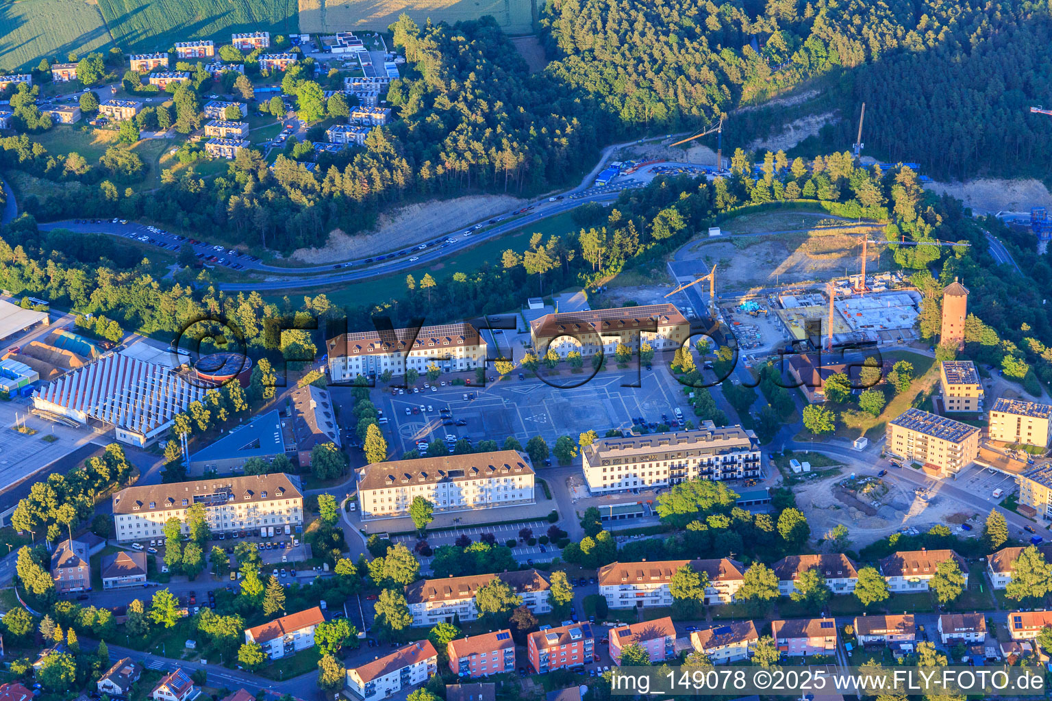 Vue aérienne de Ancienne caserne de la Garnisonsplatz avec Alphartis SE, RECK+GASS Ingenieurgesellschaft mbH + Co.KG à Horb am Neckar dans le département Bade-Wurtemberg, Allemagne