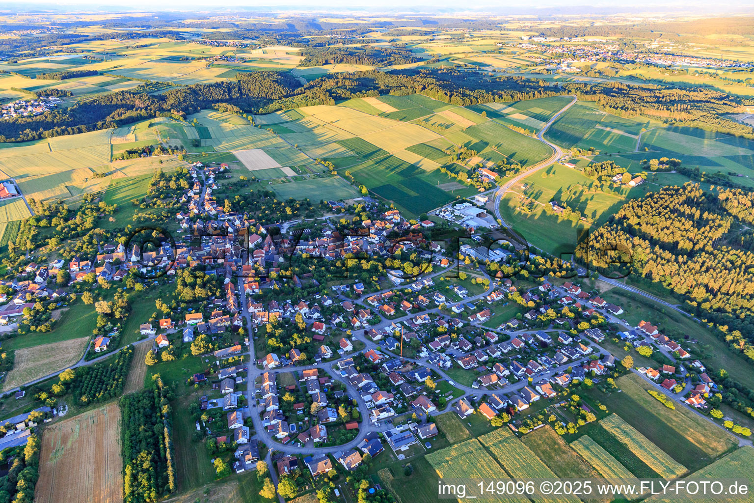 Vue aérienne de Vue de la ville depuis l'est à le quartier Betra in Horb am Neckar dans le département Bade-Wurtemberg, Allemagne
