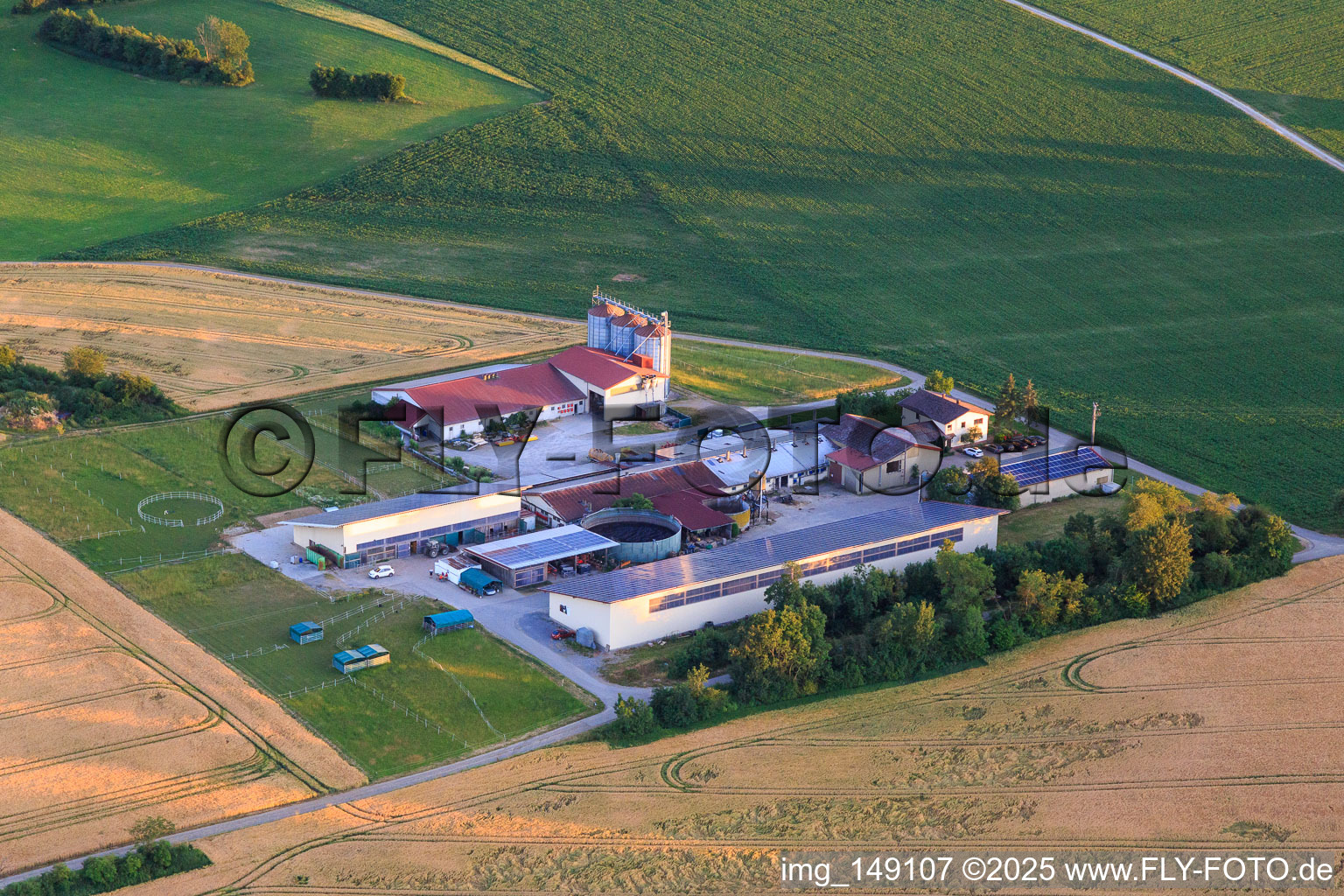 Vue aérienne de Ferme de frênes par Krystyna Laskowski à Dornhan dans le département Bade-Wurtemberg, Allemagne