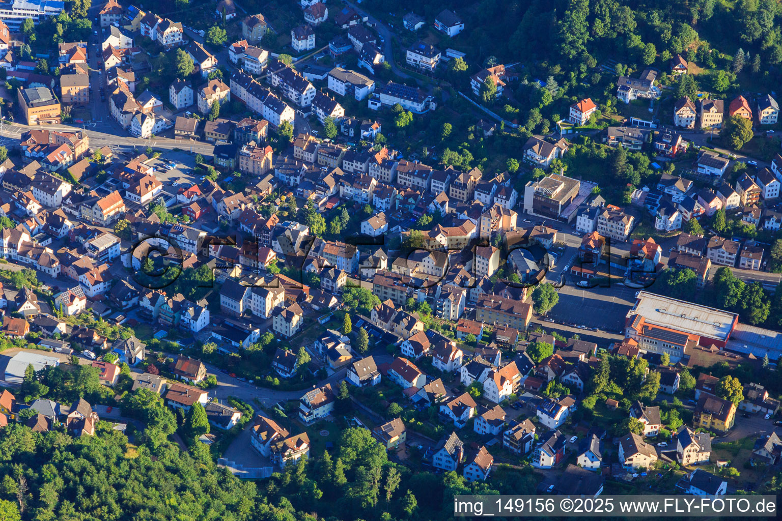 Vue aérienne de Centre-ville à Schramberg dans le département Bade-Wurtemberg, Allemagne