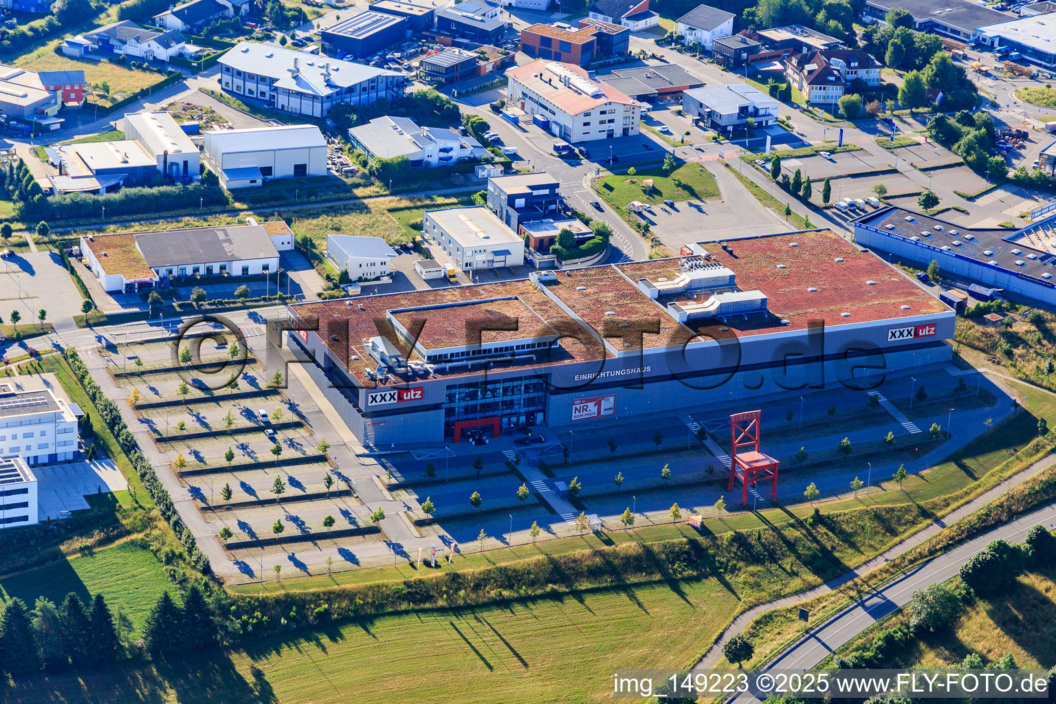 Vue aérienne de XXXLutz Villingen-Schwenningen à le quartier Villingen in Villingen-Schwenningen dans le département Bade-Wurtemberg, Allemagne