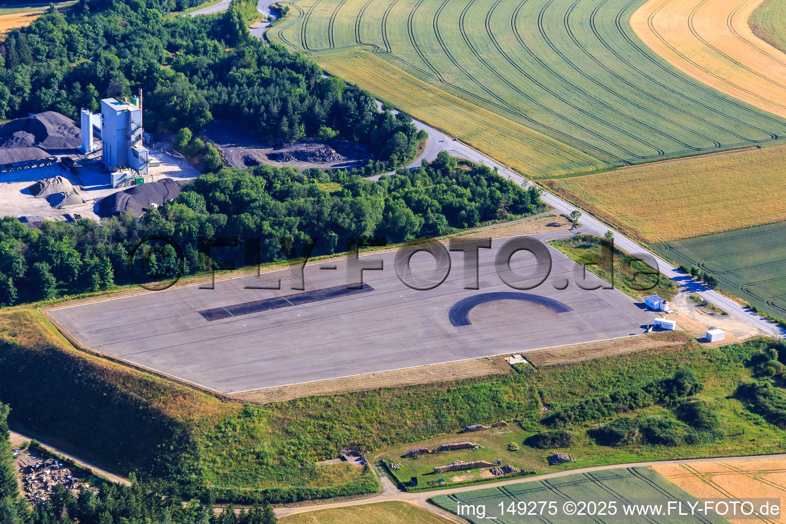 Vue aérienne de Nouvel espace de formation à la sécurité routière par l'Association allemande de sécurité routière de Rottweil à Zimmern ob Rottweil dans le département Bade-Wurtemberg, Allemagne