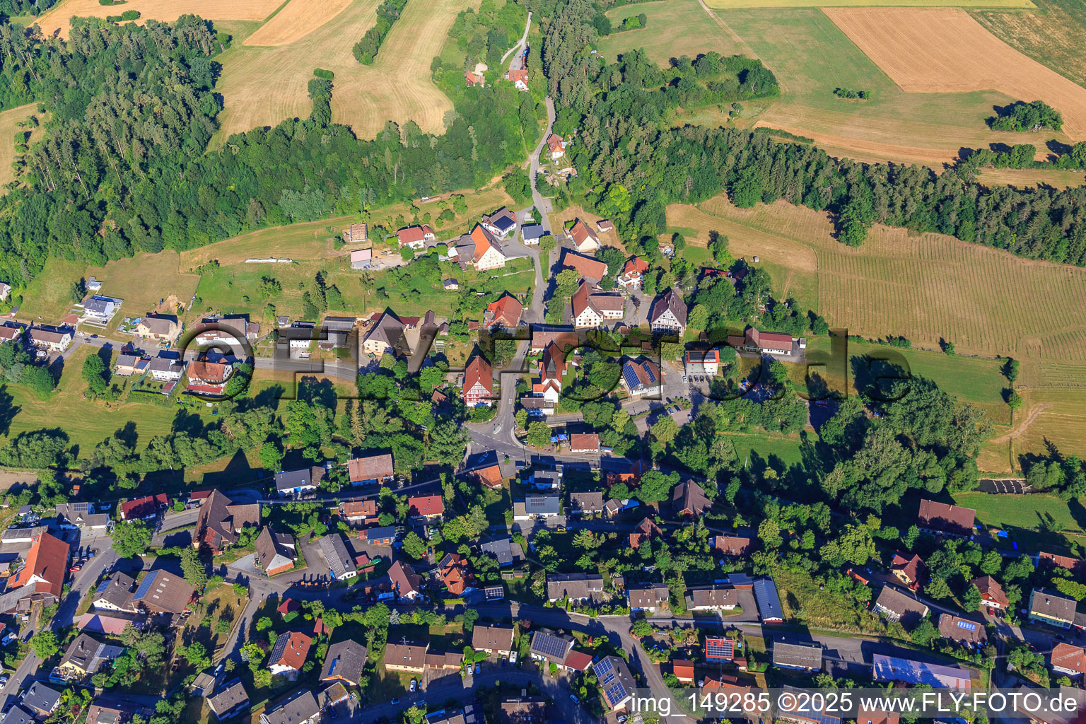 Vue aérienne de Mariazeller Straße vue de l'est à le quartier Stetten in Zimmern ob Rottweil dans le département Bade-Wurtemberg, Allemagne