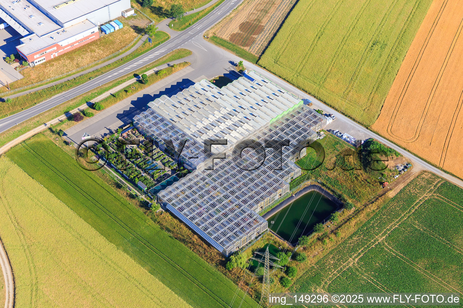 Vue aérienne de Fleurs Längle à Dunningen dans le département Bade-Wurtemberg, Allemagne