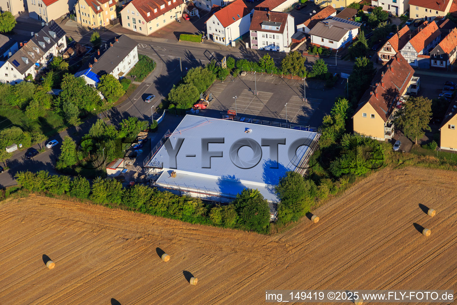 Photographie aérienne de Chantier de construction du nouveau marché Netto à Saarstr. à Kandel dans le département Rhénanie-Palatinat, Allemagne