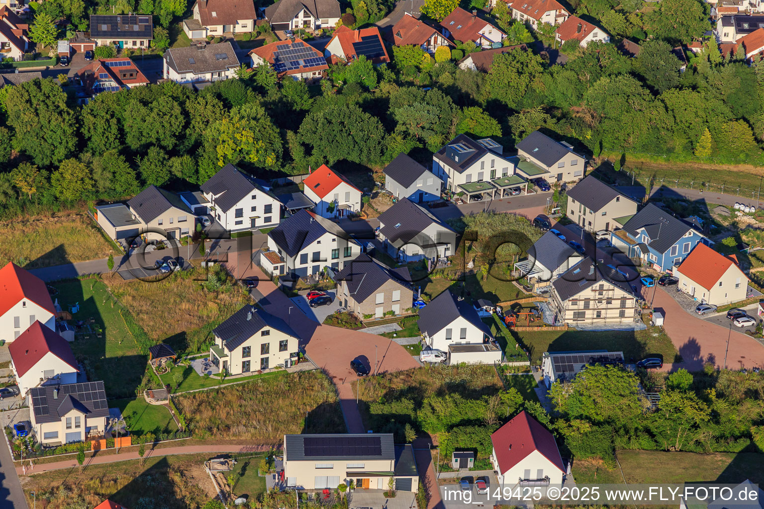 Vue aérienne de Chemin des tulipes Chemin des lilas à Kandel dans le département Rhénanie-Palatinat, Allemagne
