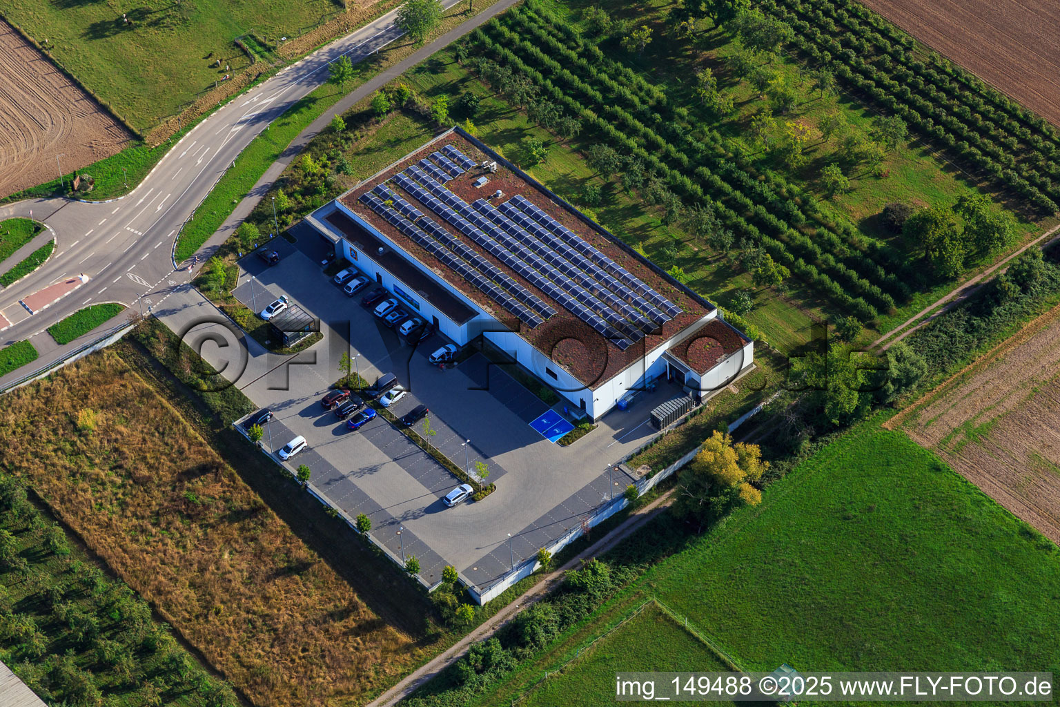 Vue aérienne de ALDI à Schweighofen dans le département Rhénanie-Palatinat, Allemagne