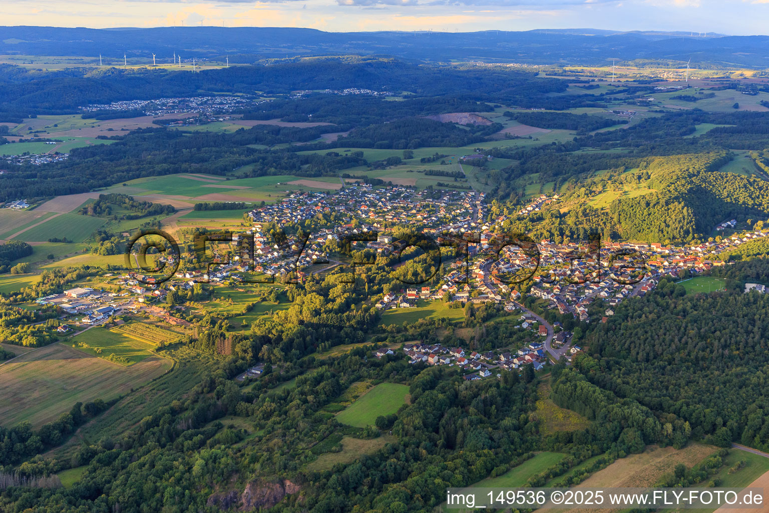 Vue aérienne de Du sud-ouest à le quartier Düppenweiler in Beckingen dans le département Sarre, Allemagne