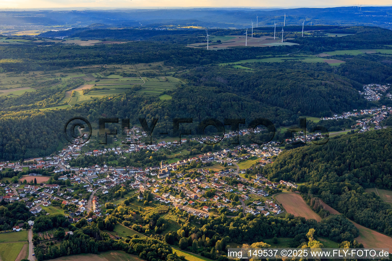 Vue aérienne de De l'est à le quartier Haustadt in Beckingen dans le département Sarre, Allemagne