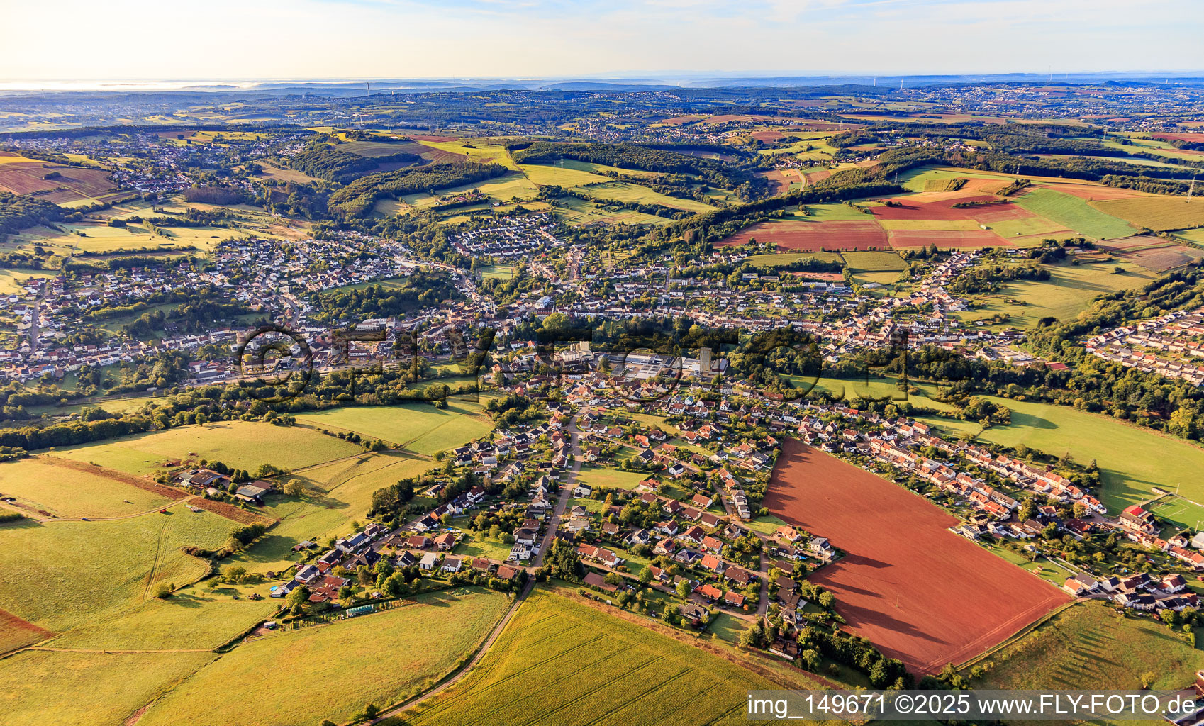 Vue aérienne de Du nord à Eppelborn dans le département Sarre, Allemagne