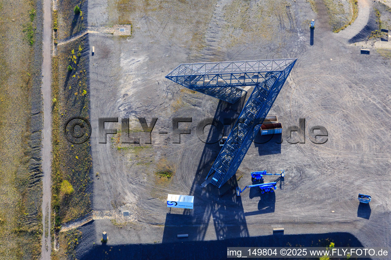 Saarpolygon « Porte vers le futur » sur la Bergenhalde à Ensdorf dans le département Sarre, Allemagne d'en haut