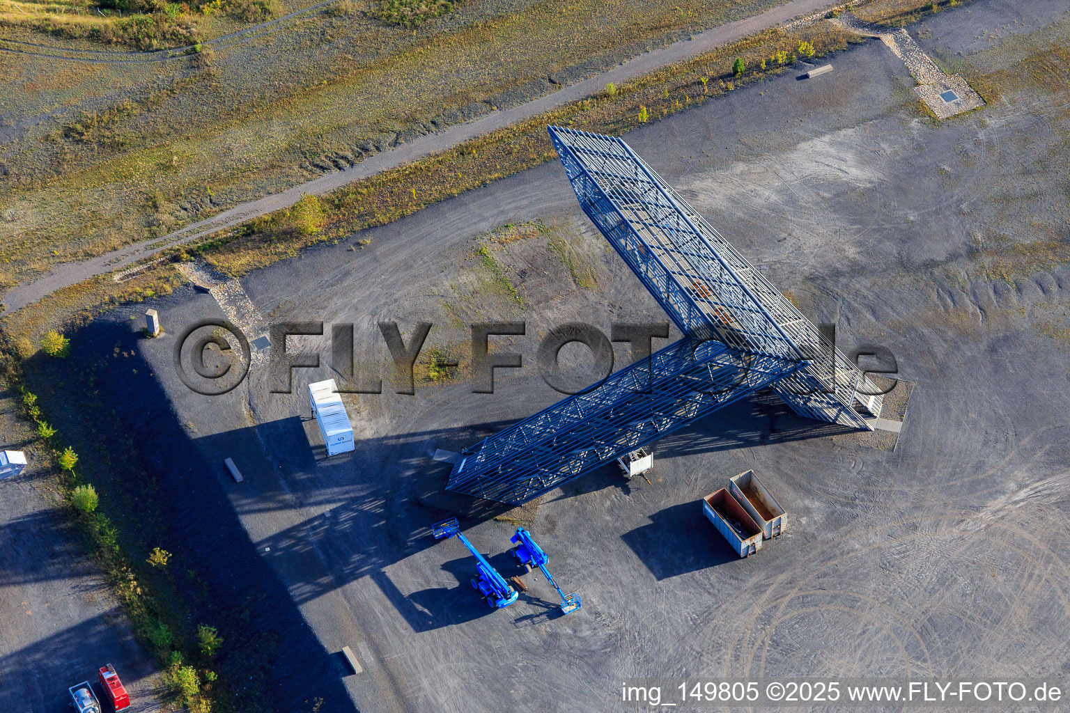 Saarpolygon « Porte vers le futur » sur la Bergenhalde à Ensdorf dans le département Sarre, Allemagne hors des airs