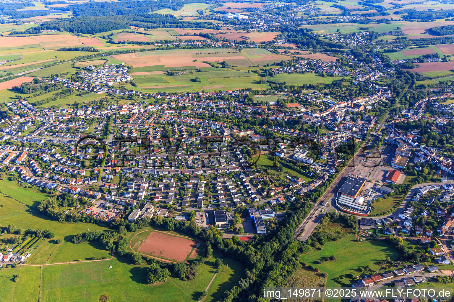 Photographie aérienne de Du sud-ouest à Heusweiler dans le département Sarre, Allemagne