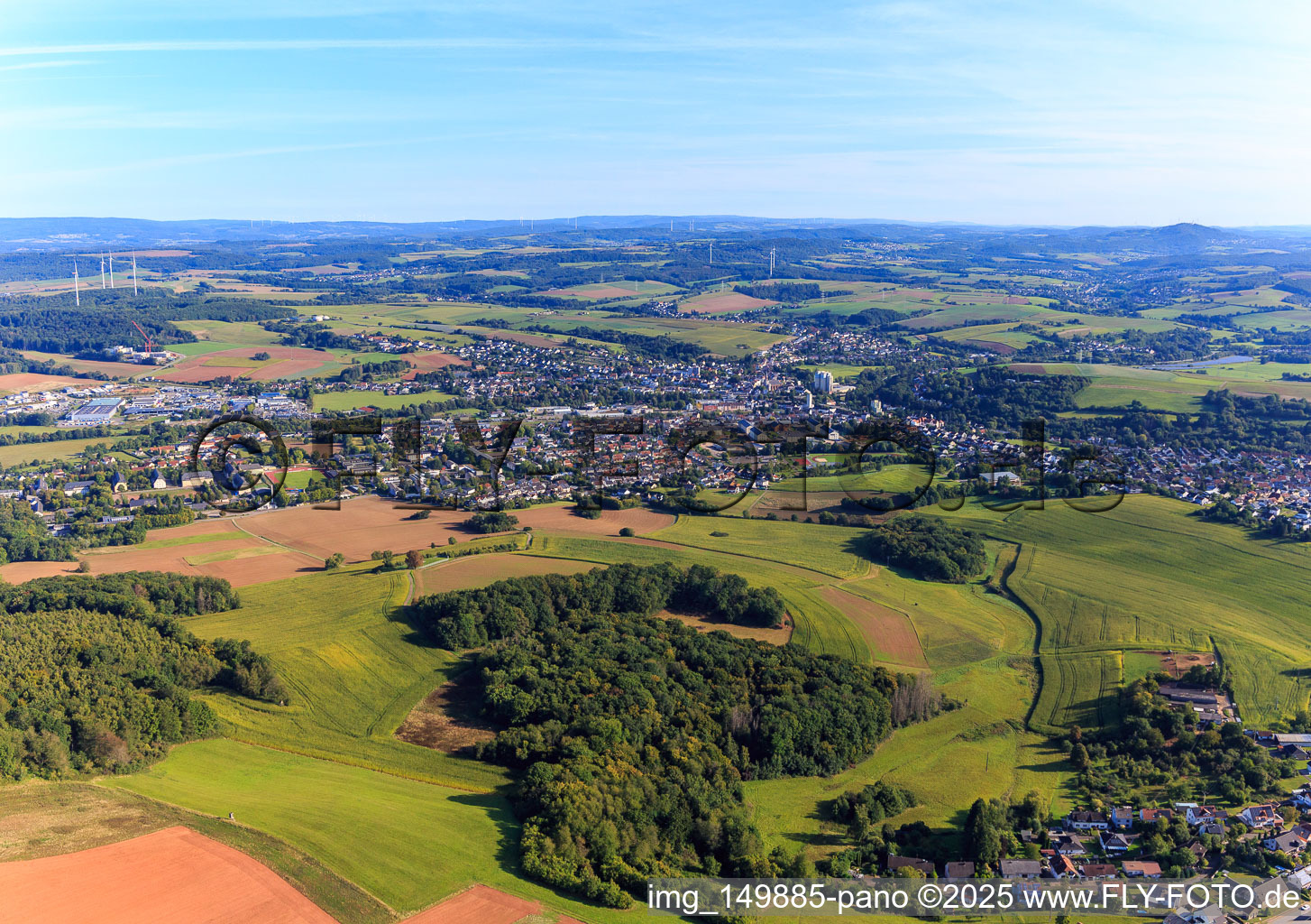 Vue aérienne de Du sud-ouest à Lebach dans le département Sarre, Allemagne