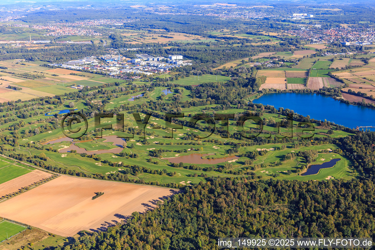 Vue aérienne de Club de golf St. Leon-Rot à le quartier Rot in St. Leon-Rot dans le département Bade-Wurtemberg, Allemagne