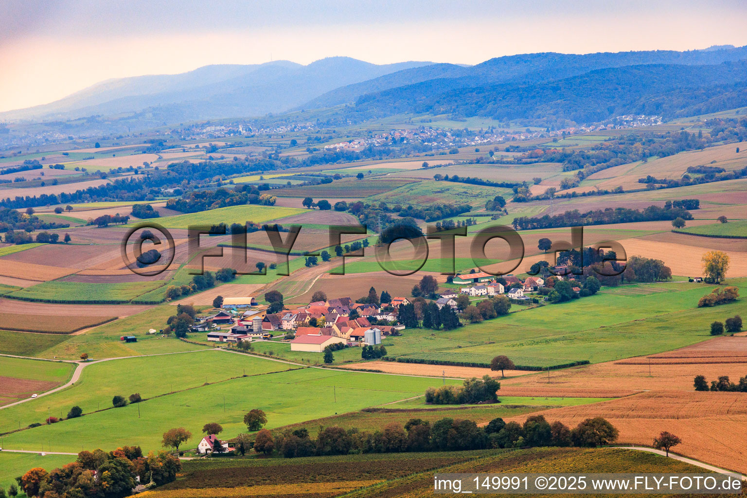 Vue aérienne de Du nord-est à le quartier Deutschhof in Kapellen-Drusweiler dans le département Rhénanie-Palatinat, Allemagne