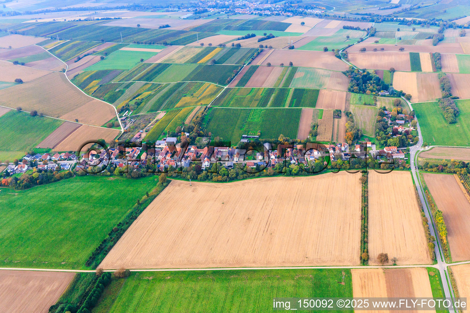 Vue aérienne de De l'ouest à Vollmersweiler dans le département Rhénanie-Palatinat, Allemagne