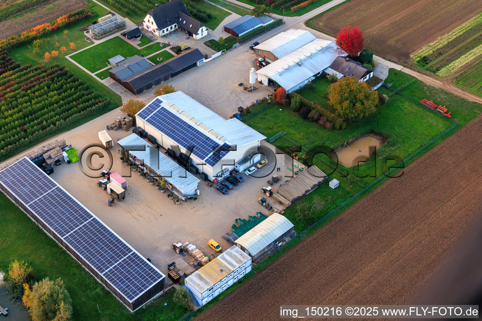 Jardin du fermier à Winden dans le département Rhénanie-Palatinat, Allemagne vue du ciel