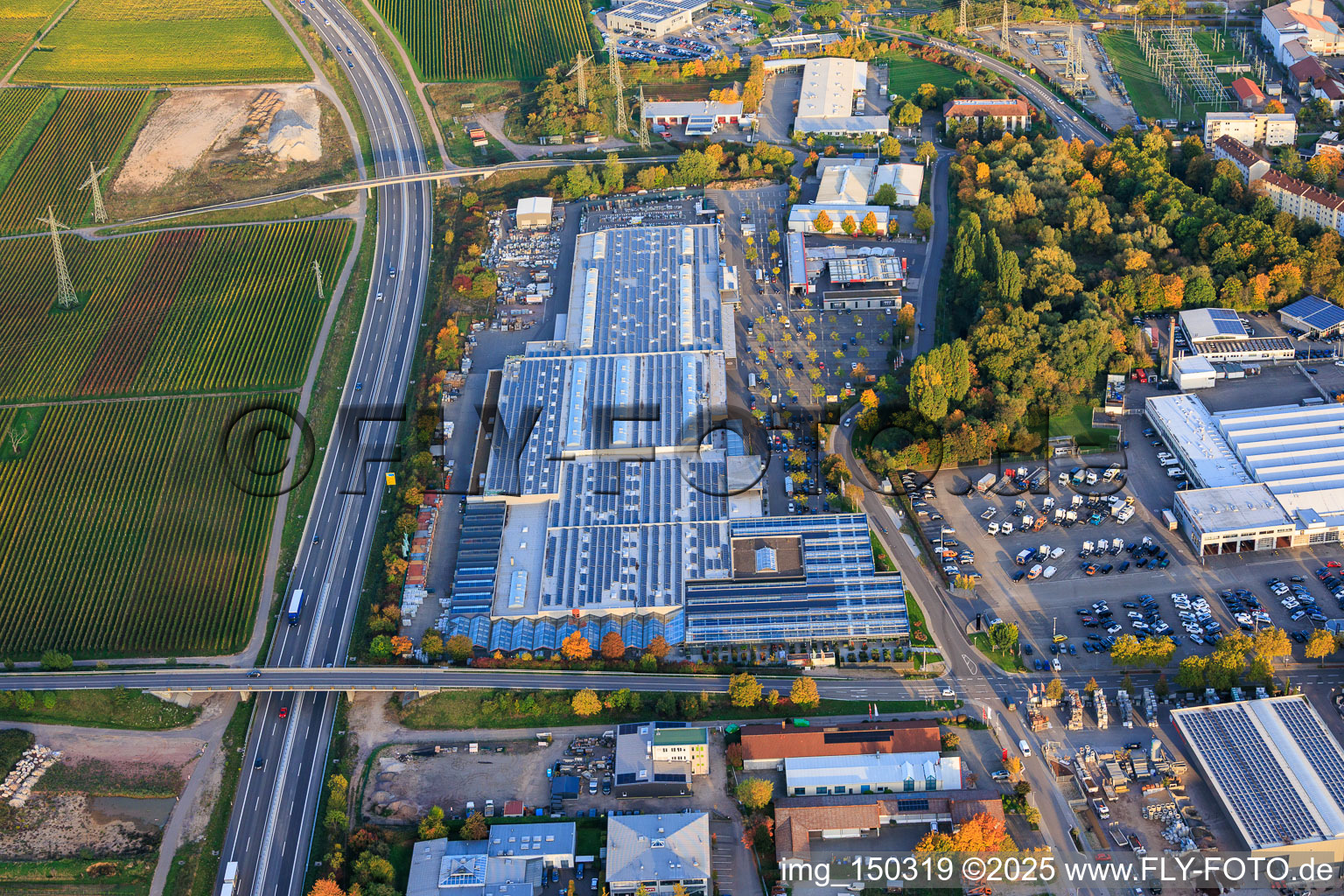 Vue aérienne de Gillet Baumarkt GmbH à Landau in der Pfalz dans le département Rhénanie-Palatinat, Allemagne