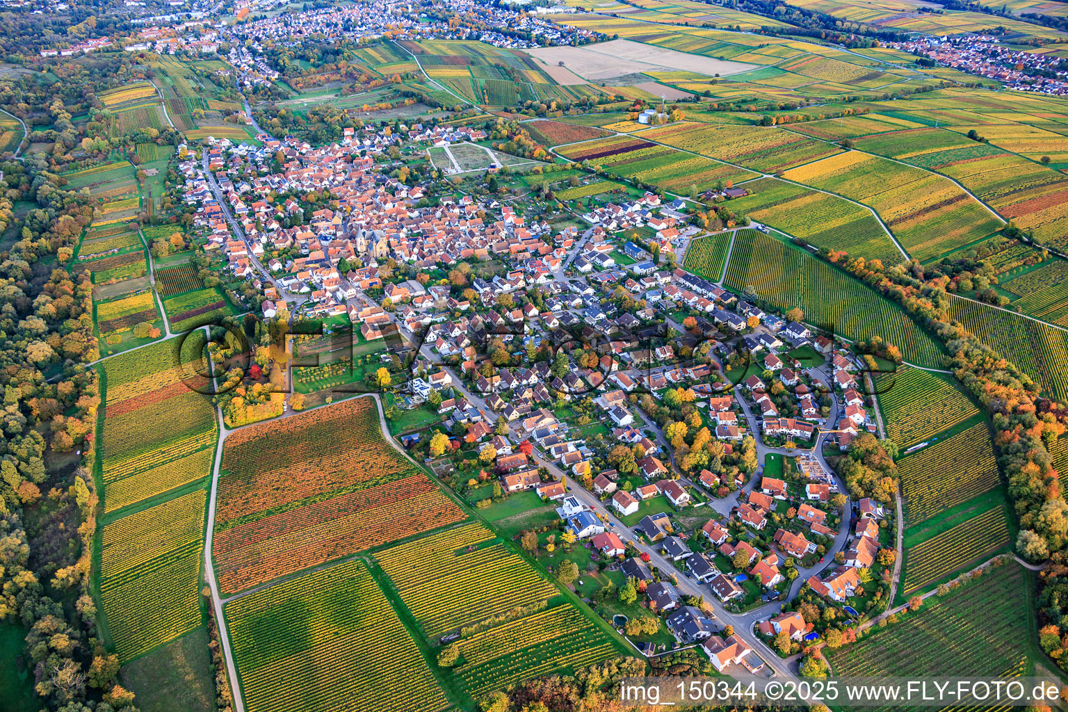 Photographie aérienne de De l'ouest à le quartier Arzheim in Landau in der Pfalz dans le département Rhénanie-Palatinat, Allemagne