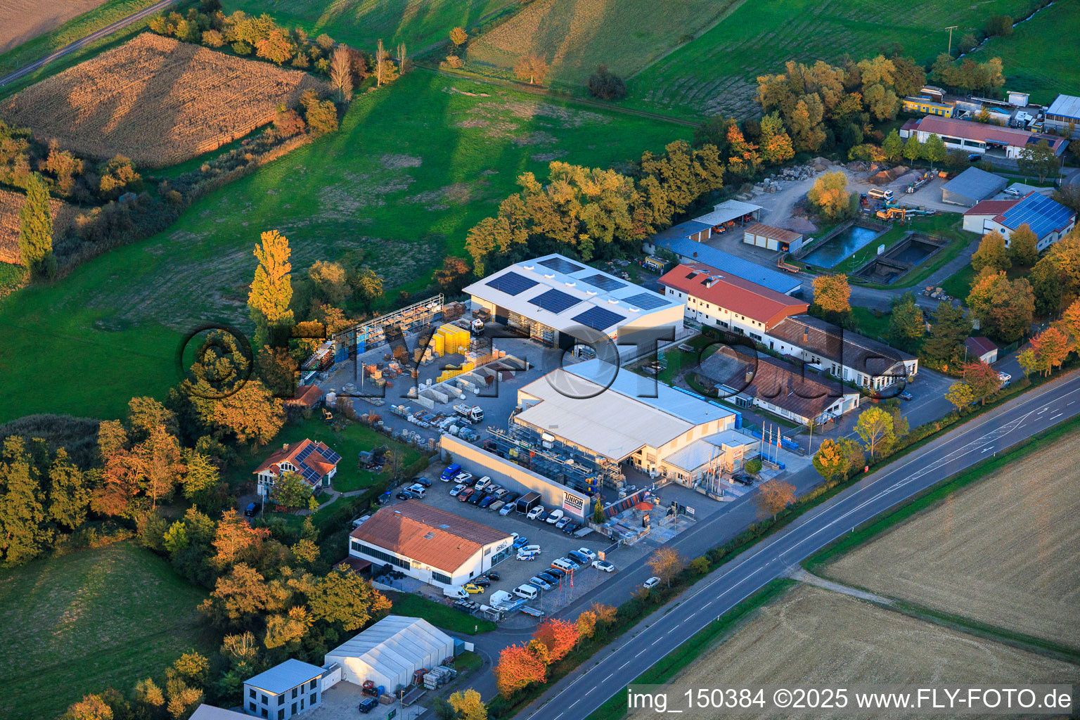 Vue aérienne de Union Bauzentrum Hornbach BZA-Kapellen à le quartier Kapellen in Kapellen-Drusweiler dans le département Rhénanie-Palatinat, Allemagne