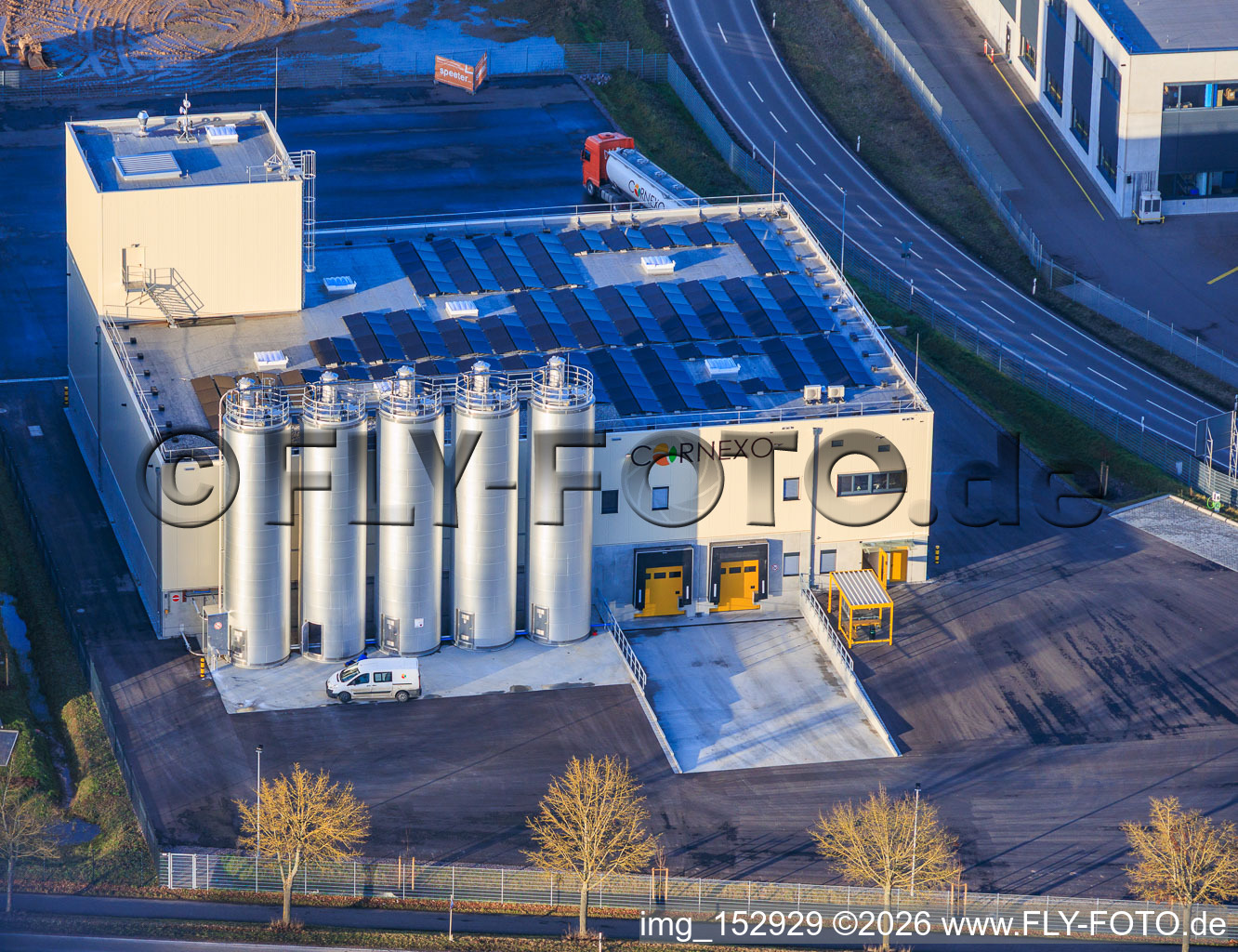 Vue aérienne de Cornexo GmbH Offenbach à Offenbach an der Queich dans le département Rhénanie-Palatinat, Allemagne