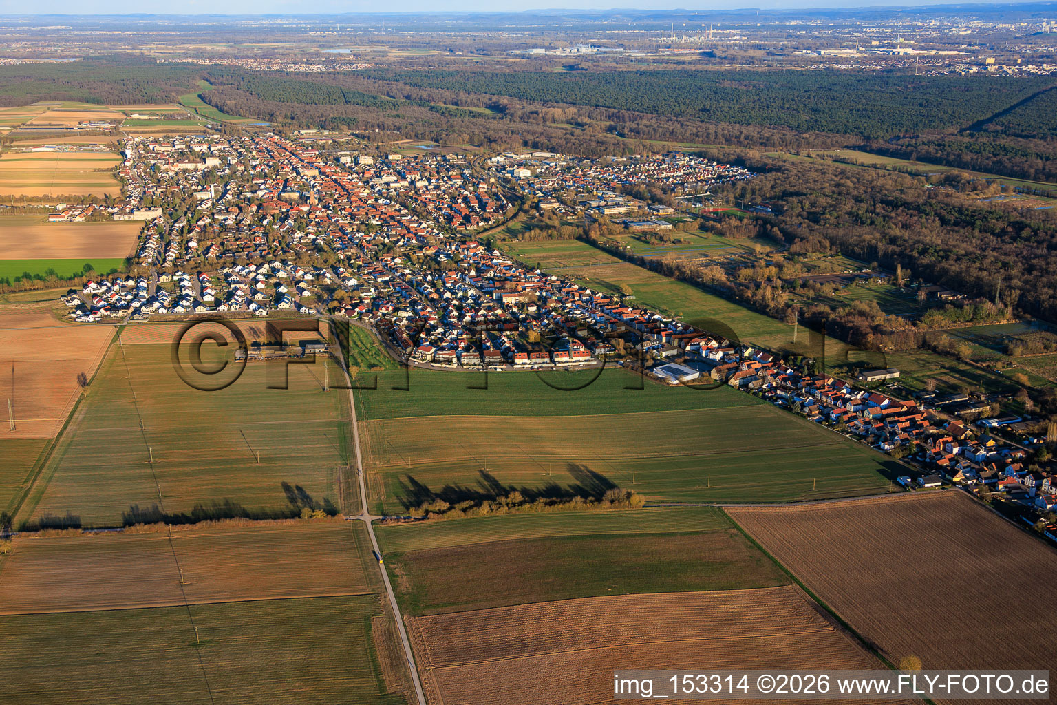 Photographie aérienne de Vue de la ville depuis l'ouest à Kandel dans le département Rhénanie-Palatinat, Allemagne