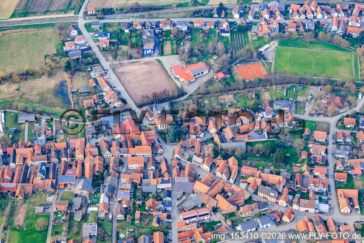 Vue aérienne de Quartier Kapellen in Kapellen-Drusweiler dans le département Rhénanie-Palatinat, Allemagne