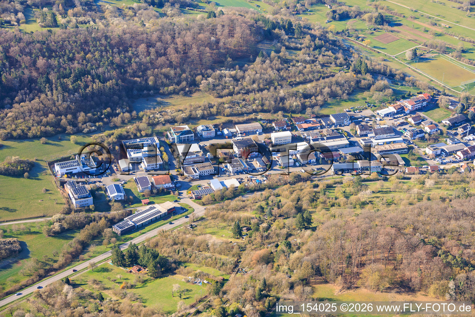 Parc industriel Dieselstraße avec pro-sort GmbH et l'atelier de menuiserie Ludwig Oßwald - marché du matelas à le quartier Dietlingen in Keltern dans le département Bade-Wurtemberg, Allemagne
