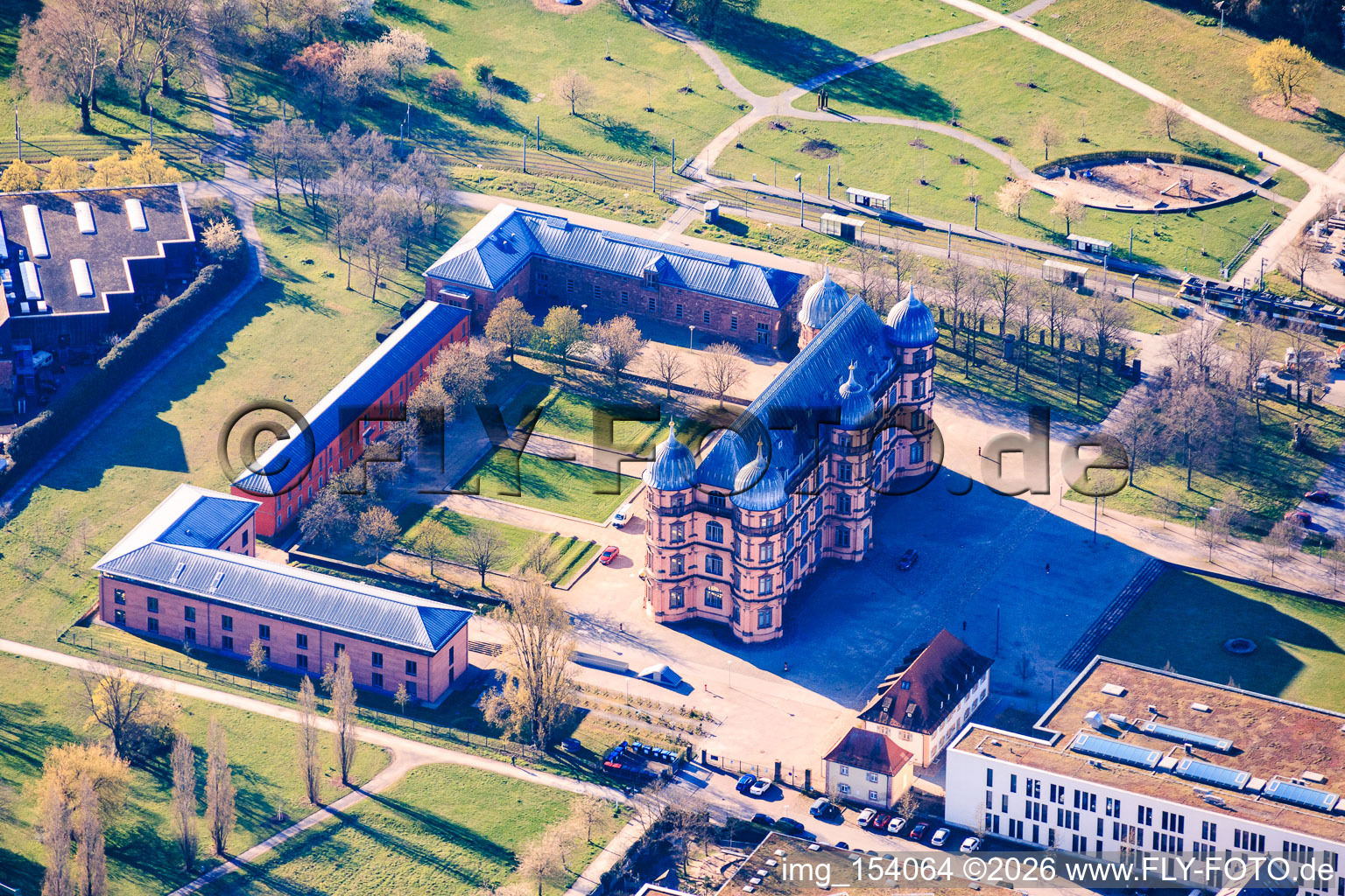 Palais Gottesaue, école de musique Forum Wolfgang Rihm à le quartier Oststadt in Karlsruhe dans le département Bade-Wurtemberg, Allemagne