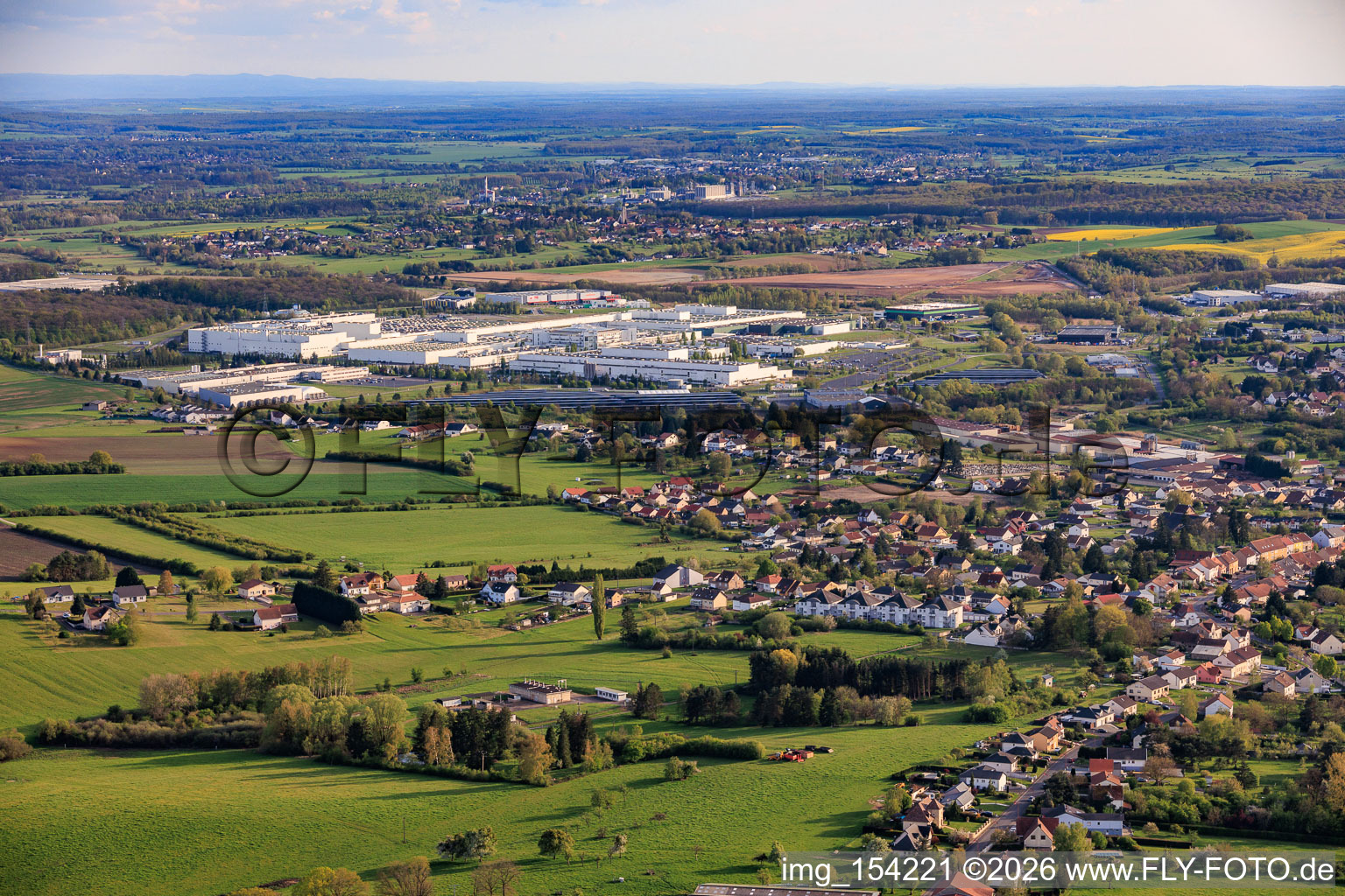 Zone industrielle Europôle, avec MAHLE Behr Hambach SAS et INEOS à Hambach dans le département Moselle, France