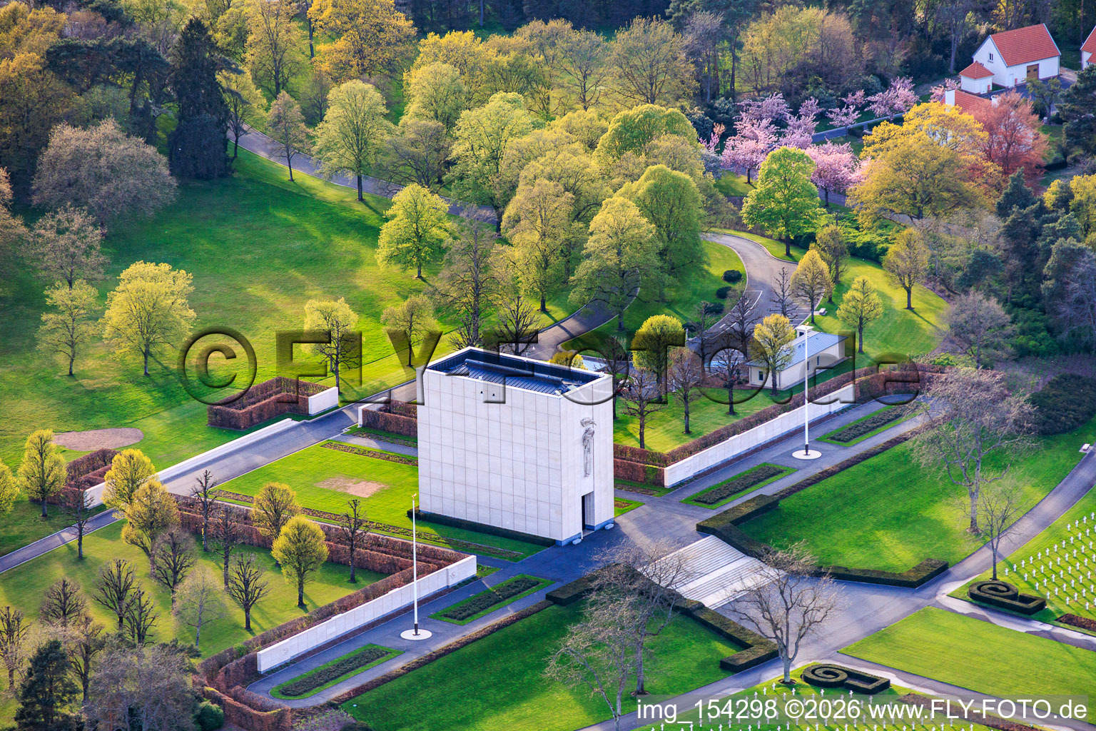 Chapelle du cimetière militaire américain et mémorial de Saint-Avold à le quartier Forêts de Zang et du Steinberg in Saint-Avold dans le département Moselle, France