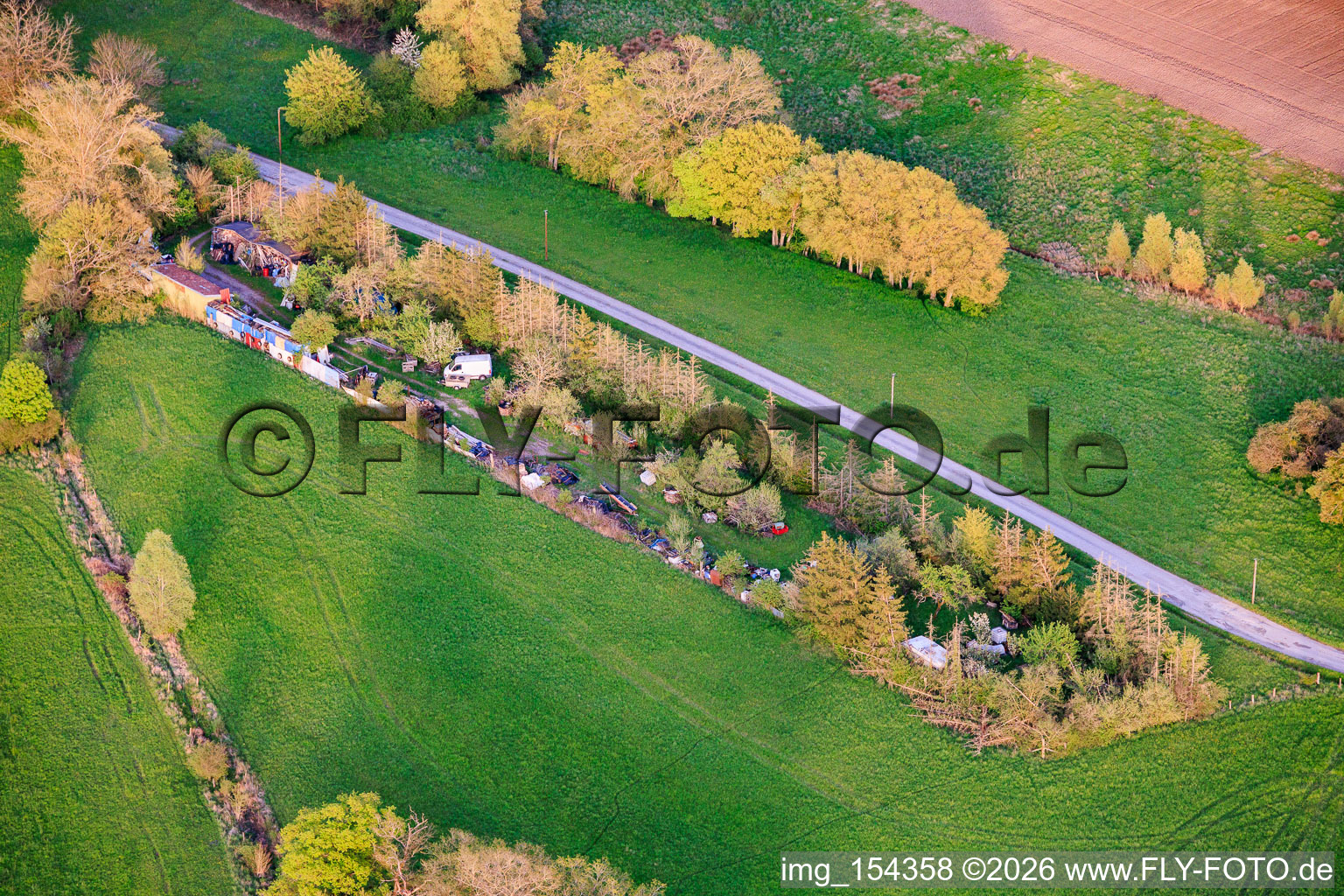 Parcelle de jardin d'un collectionneur à Altrippe dans le département Moselle, France