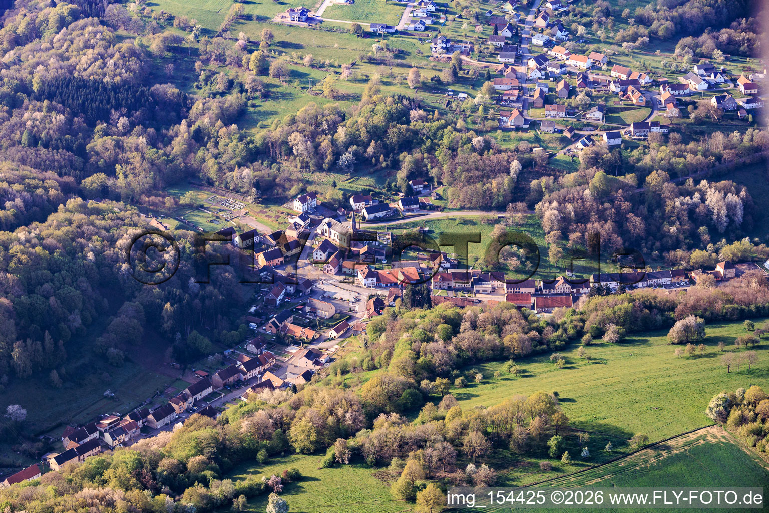 Du nord à Hottviller dans le département Moselle, France