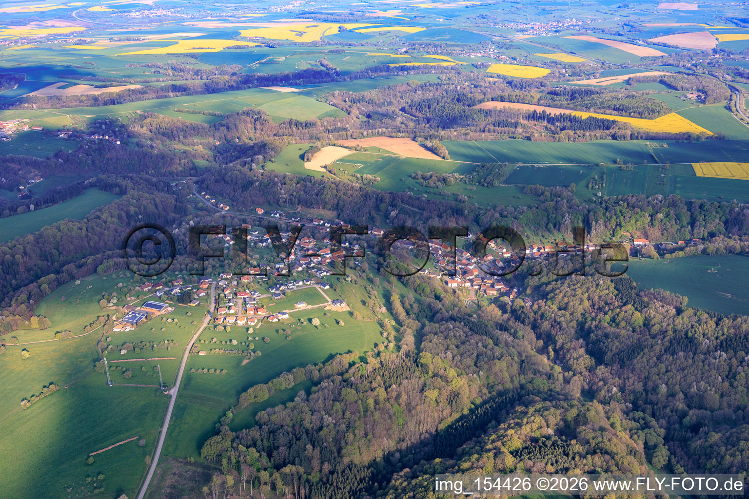 De l'est à Hottviller dans le département Moselle, France