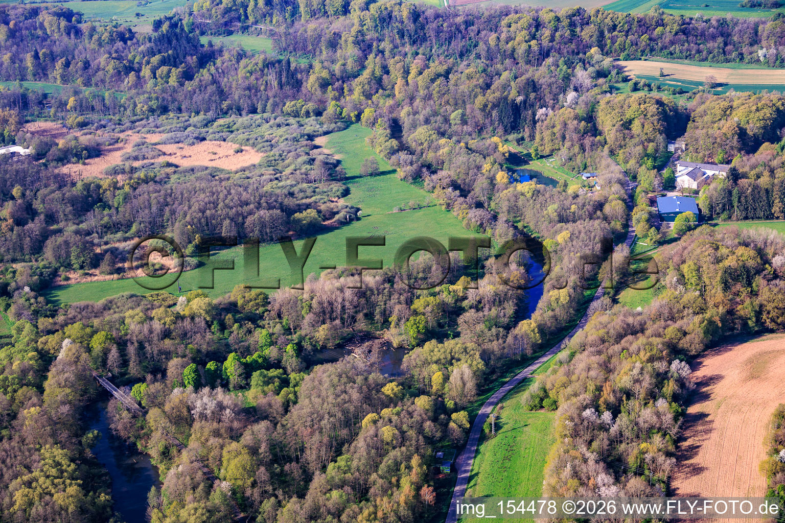 Réserve naturelle de Bliesaue entre Blieskastel et Bliesdalheim à le quartier Blickweiler in Blieskastel dans le département Sarre, Allemagne