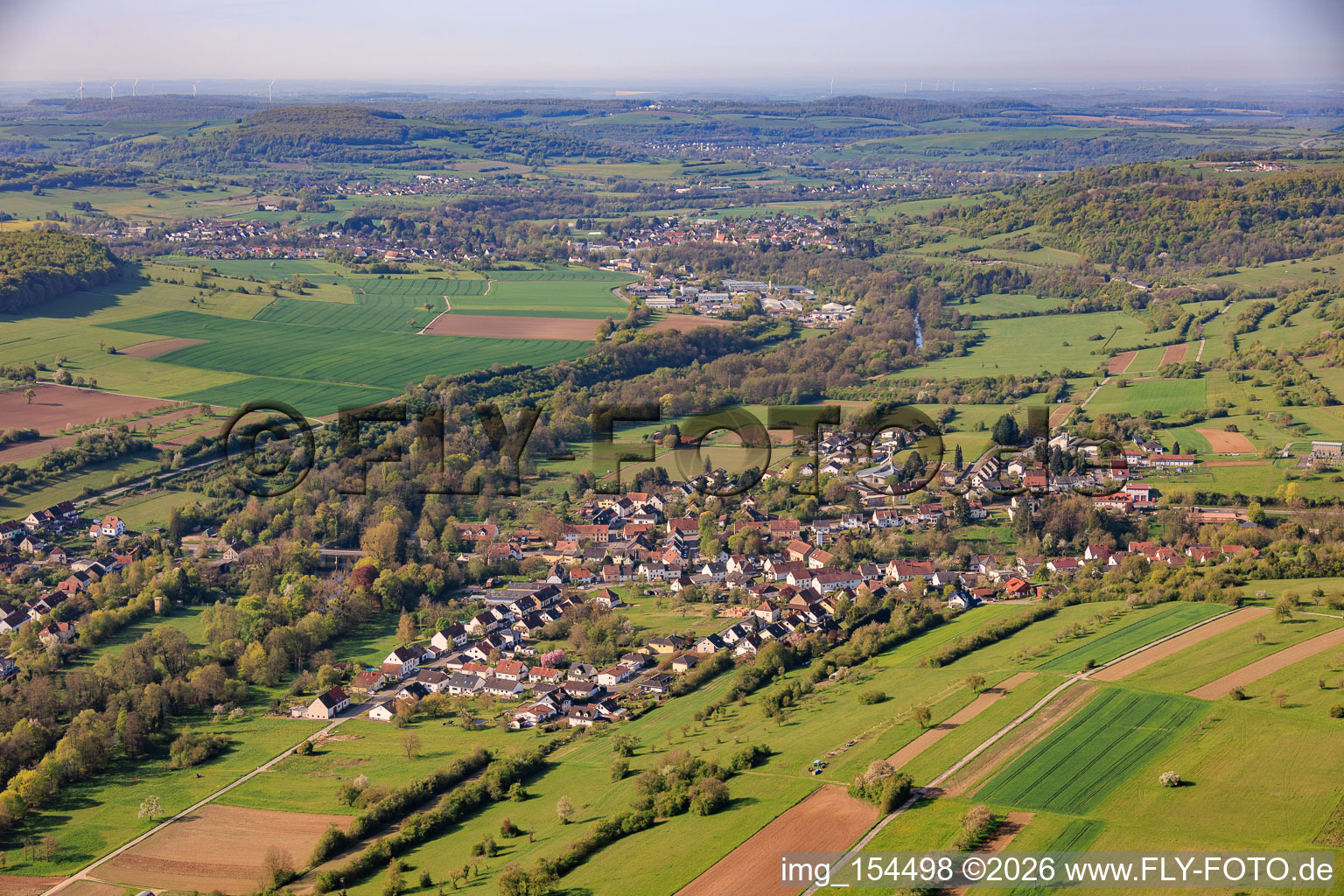 Du nord à le quartier Herbitzheim in Gersheim dans le département Sarre, Allemagne