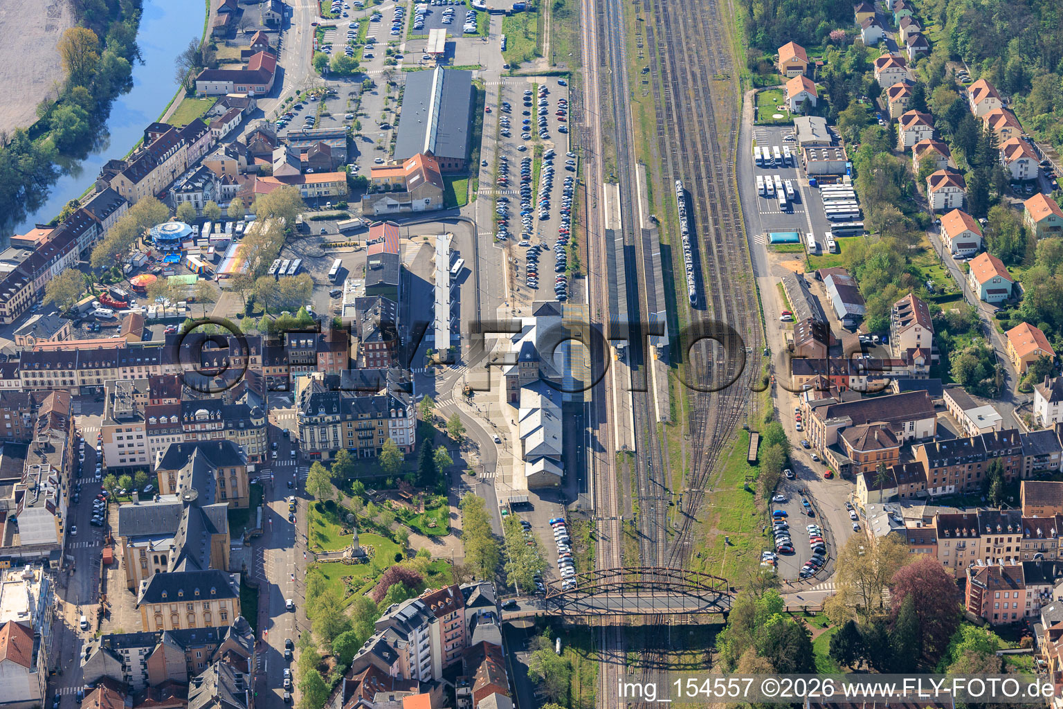 Station du nord-ouest à Saargemünd dans le département Moselle, France