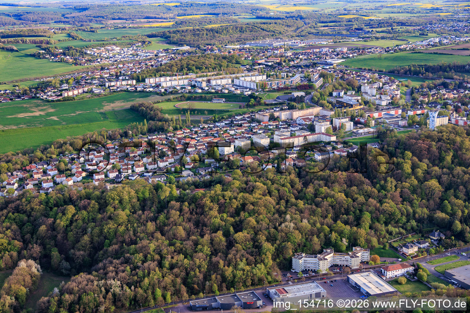 Du nord-est à le quartier La Carriere in Saint-Avold dans le département Moselle, France
