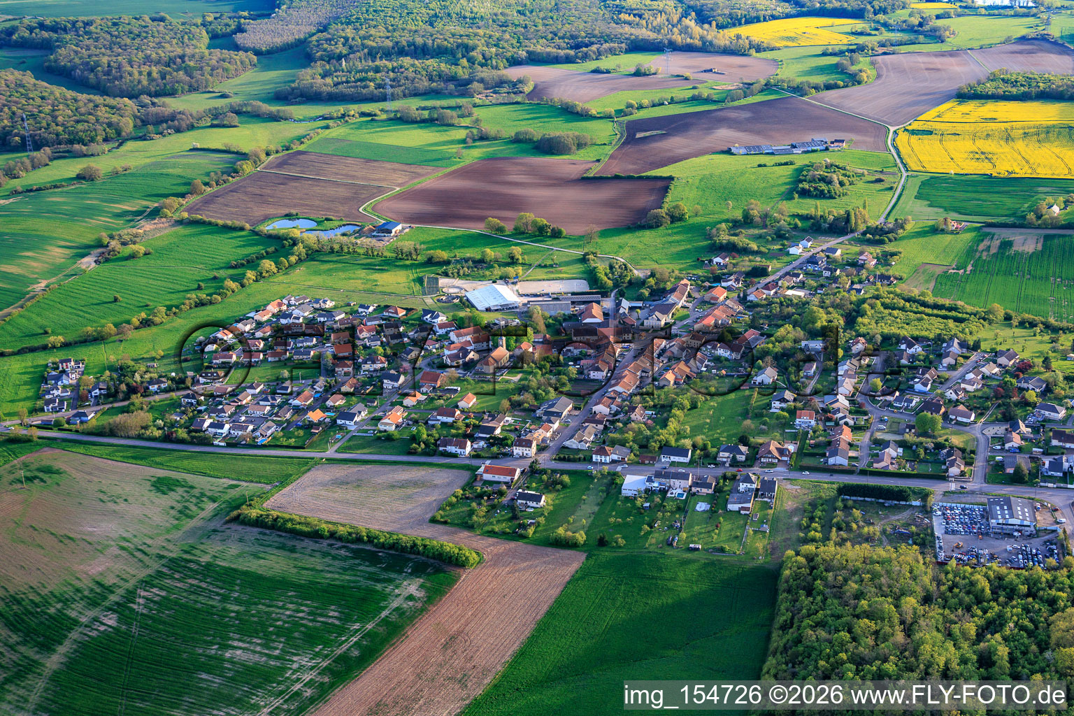 De l'ouest à Lachambre dans le département Moselle, France