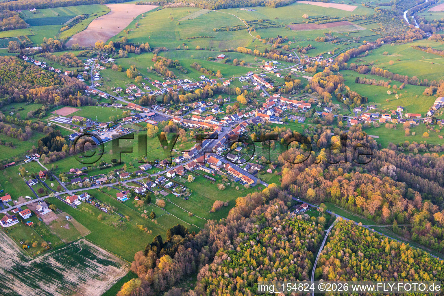 De l'ouest à Siltzheim dans le département Bas Rhin, France