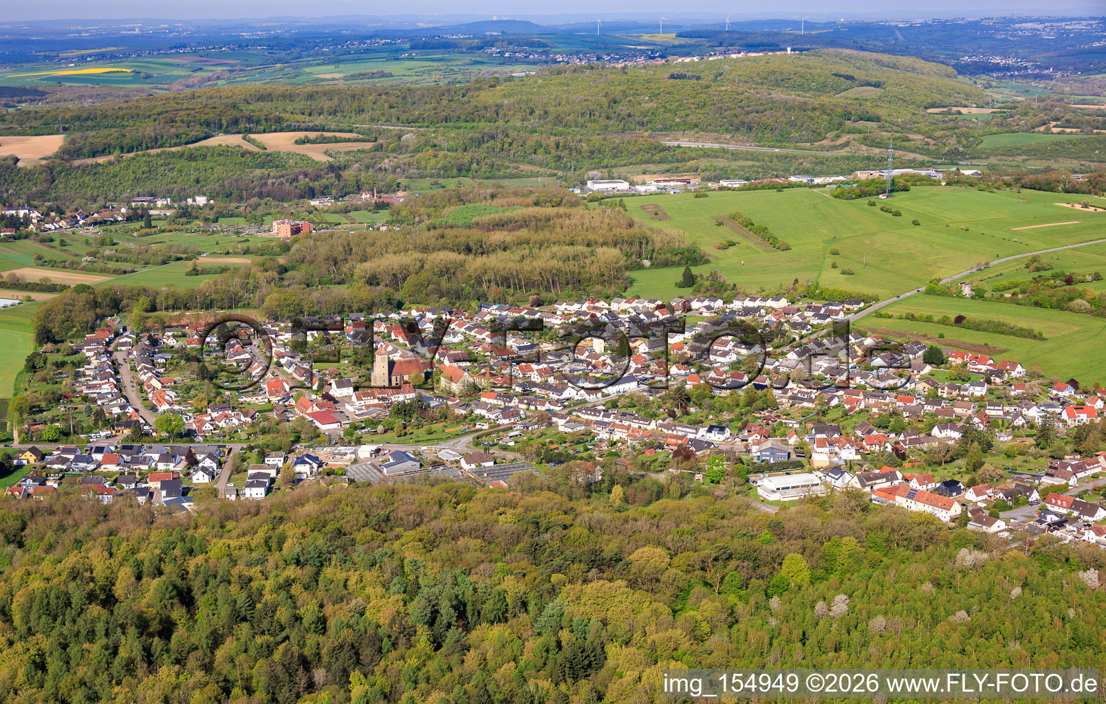 Du sud-est à le quartier Sitterswald in Kleinblittersdorf dans le département Sarre, Allemagne