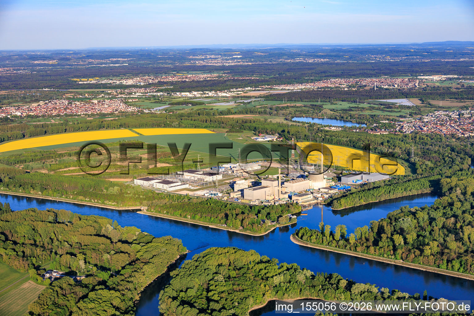 Centrale nucléaire déclassée d'EnBW Kernkraft GmbH (EnKK), Philippsburg à Philippsburg dans le département Bade-Wurtemberg, Allemagne